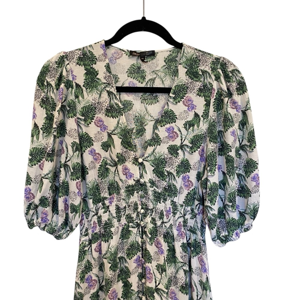 Maje Romantica Floral Print Midi Dress Size 40 - Picture 3 of 12